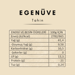 Ege Nüve Tahin (600 g Cam kavanoz) : Doğanın Lezzeti, Sağlığın Kaynağı