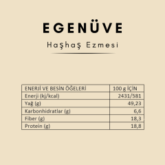 Ege Nüve Siyah Haşhaş Ezmesi (600 g Cam kavanoz) : Doğal Aromanın Gücü