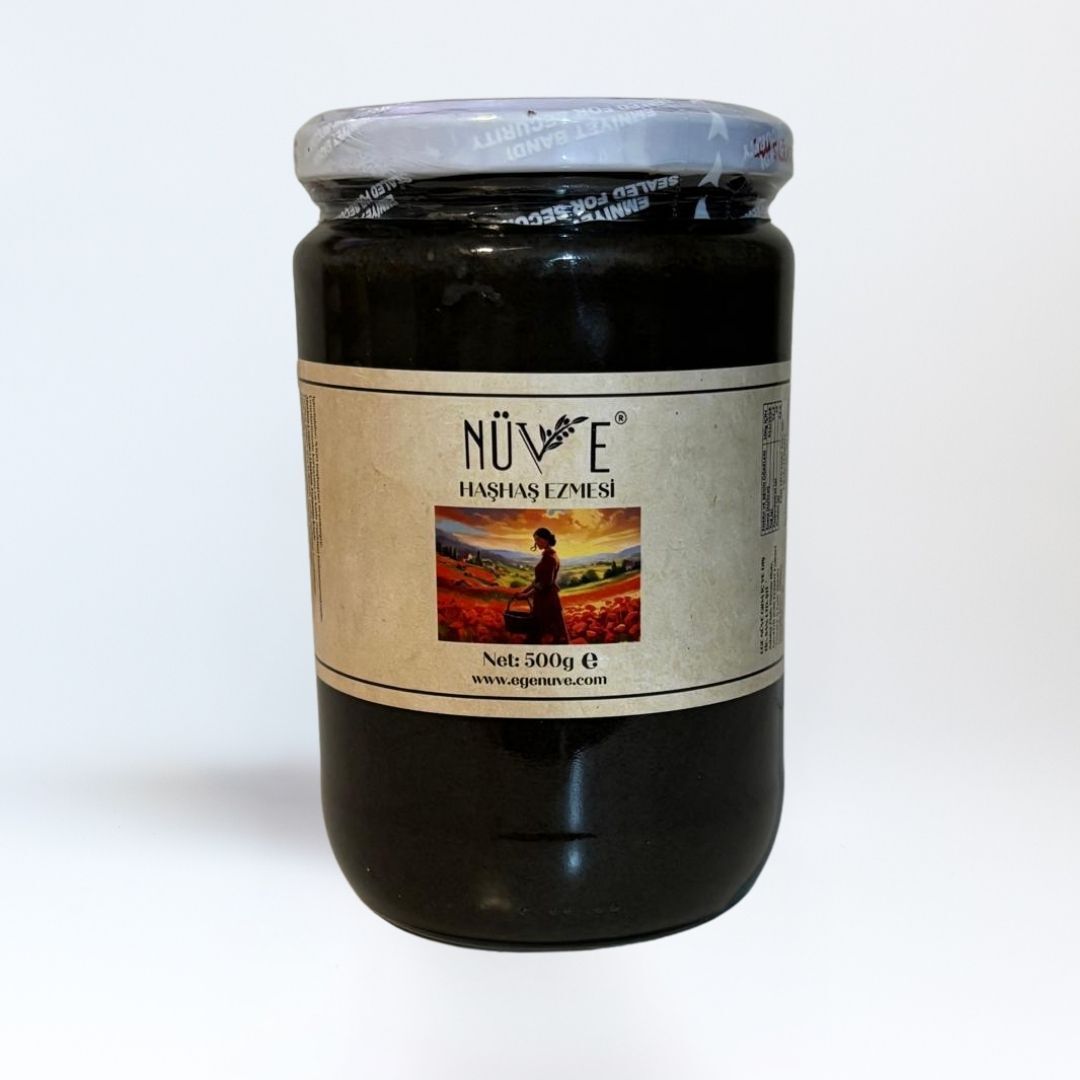 Ege Nüve Siyah Haşhaş Ezmesi (600 g Cam kavanoz) : Doğal Aromanın Gücü