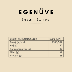 Ege Nüve Susam Ezmesi (600 g Cam kavanoz) : Doğanın Lezzeti ve Besin Zenginliği