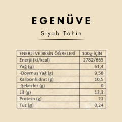 Ege Nüve İnülinli Siyah Susam Ezmesi